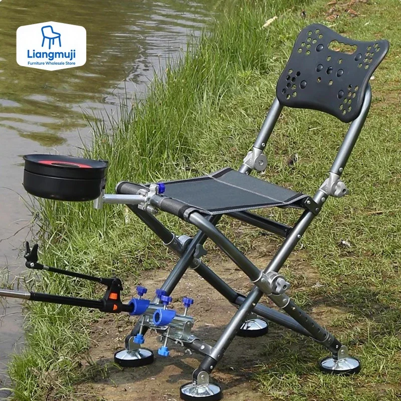 Hunting And Fishing Outdoor Chairs - Klappbarer Multifunktions-Angelstuhl, Feeder-Jagd- und Angelstuhl-Set, Camping-Outdoor-Möbel,