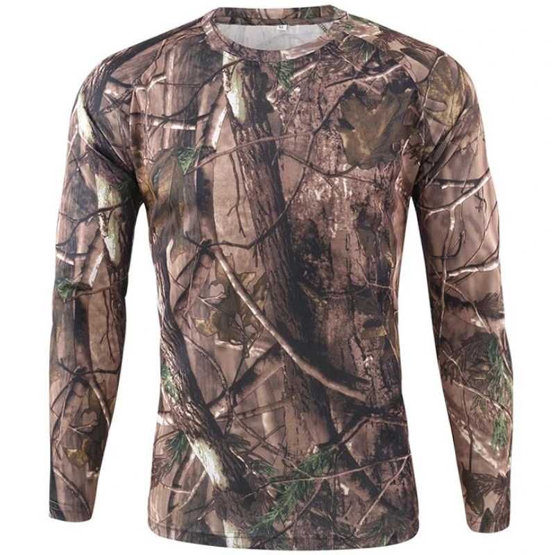 Hunting Outdoor Clothing Brands - Pop Langarm Camouflage T-shirt Outdoor Schnell