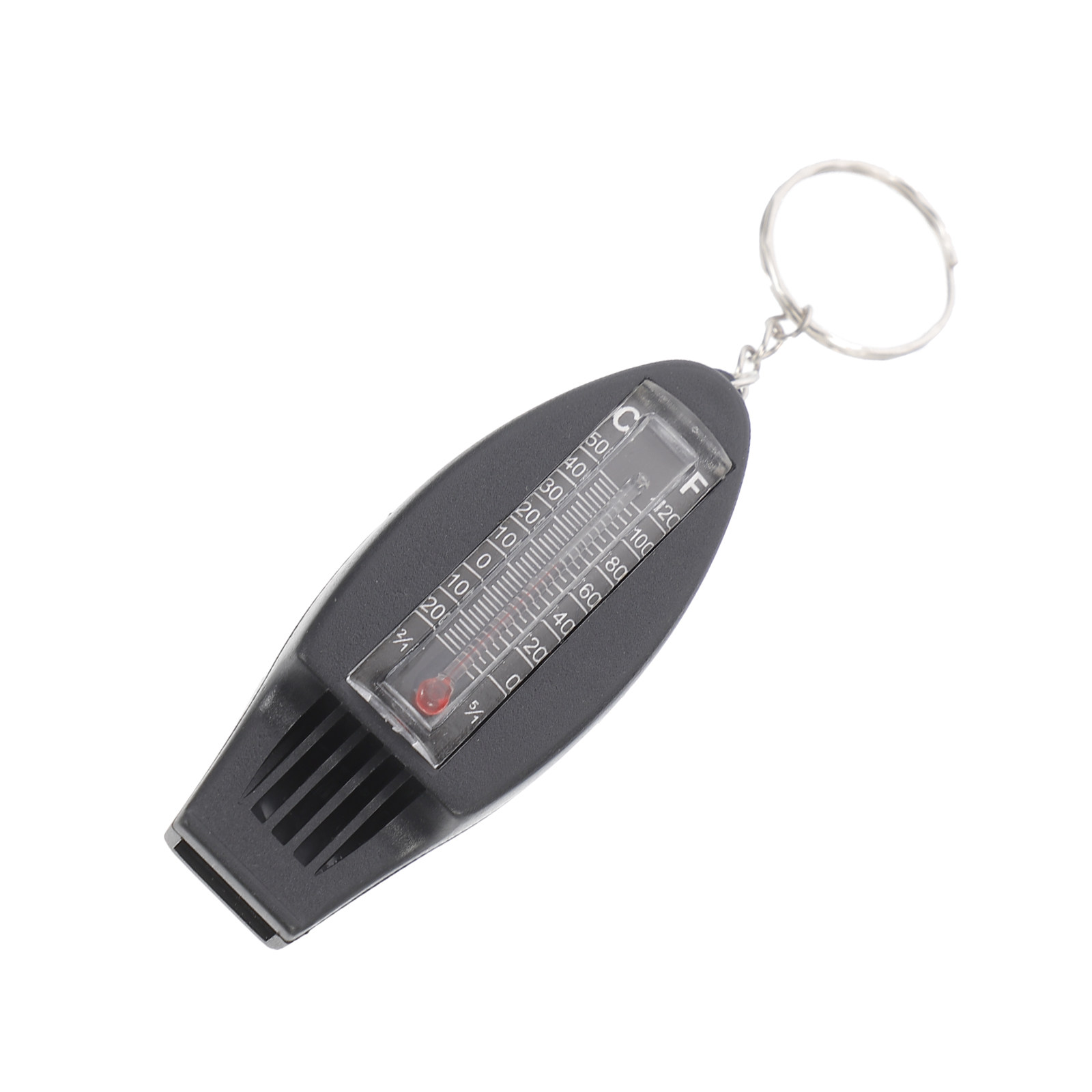 Hunting Outdoor Thermometer - Überlebenspfeife Schlüsselanhänger Vier-in-Eins Notfallwerkzeug mit Kompass