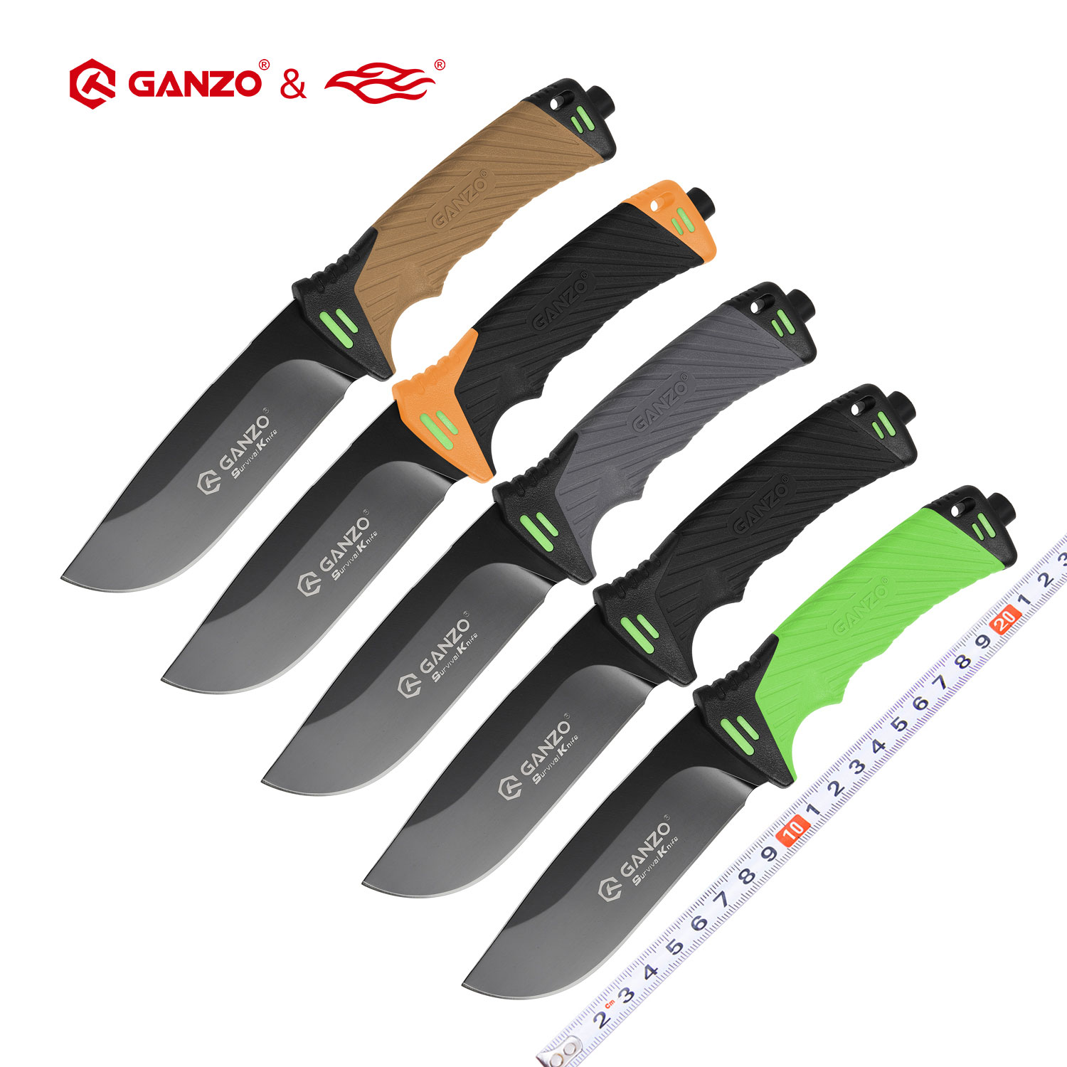 Knife Hunting Fixed Blade - Ganzo G8012 Messer mit feststehender Klinge,