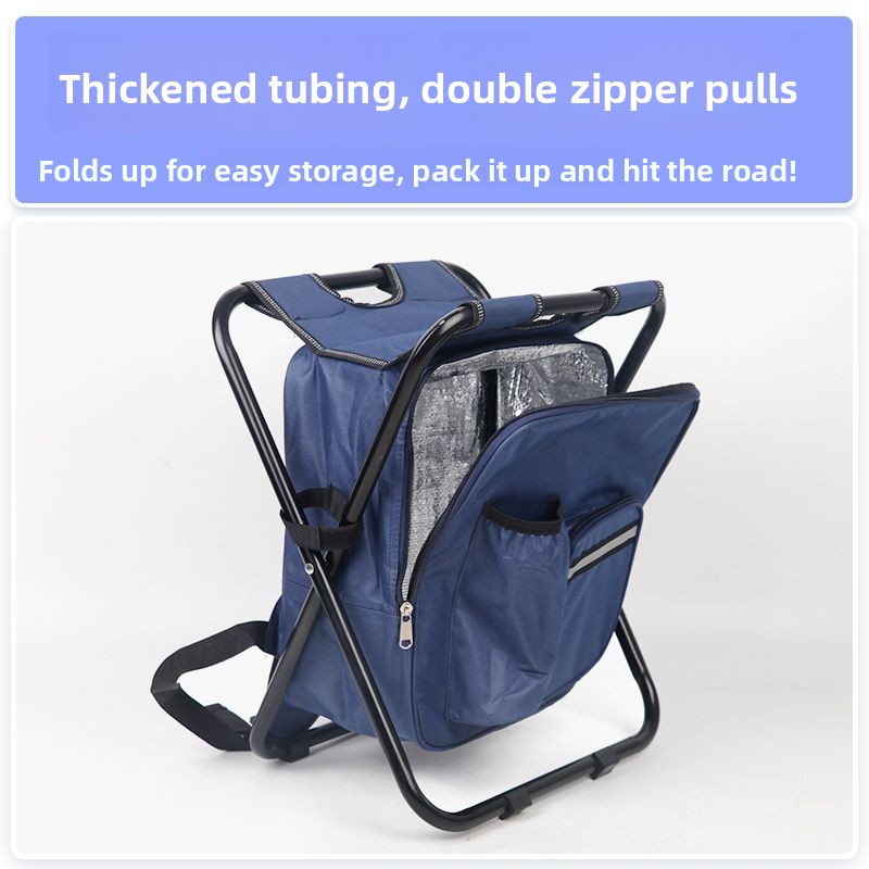 Hunting And Fishing Outdoor Chairs - 2-in-1 Faltbarer Angelstuhl mit Tasche, Angelrucksack-Stuhl,