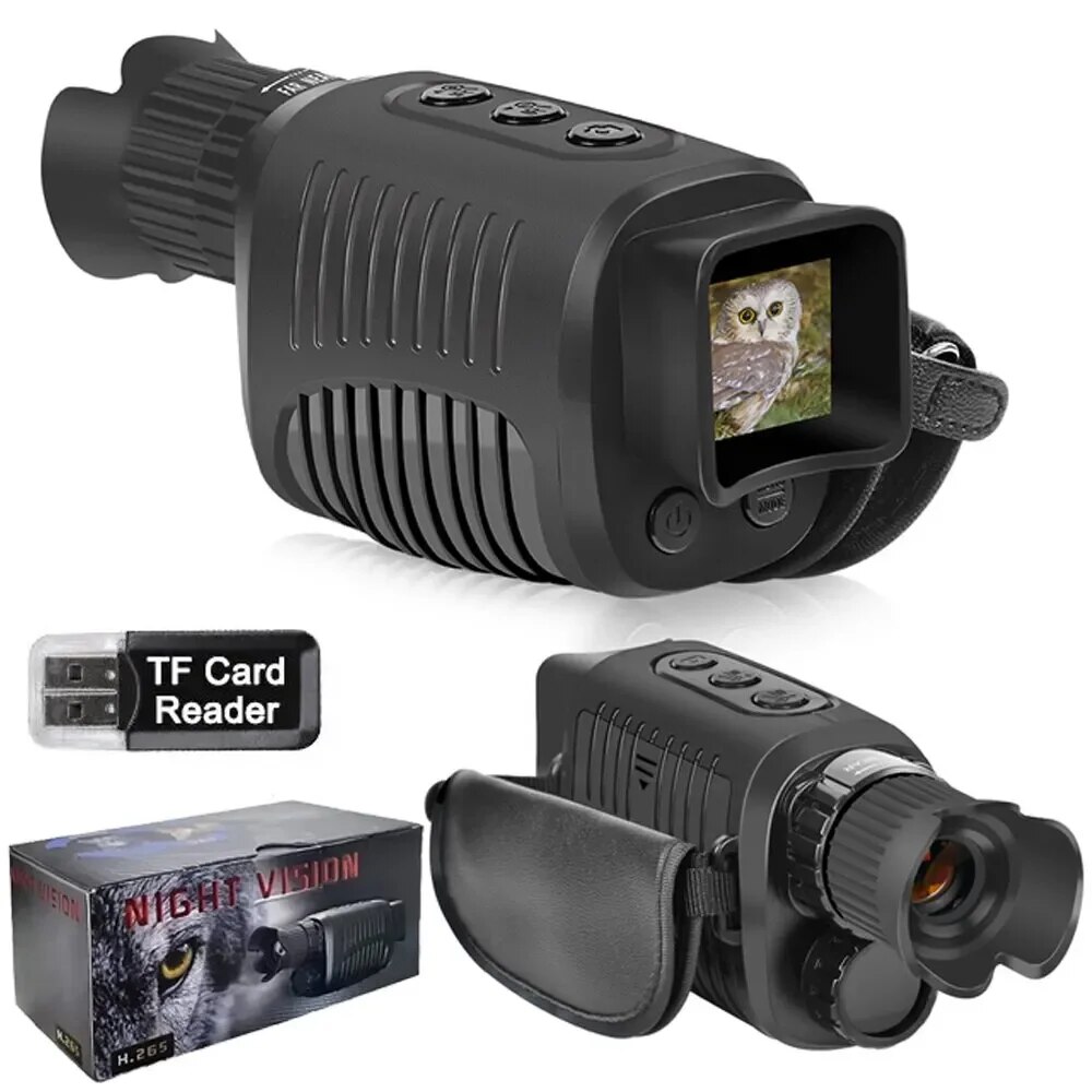 Hunting Outdoor Camera - Monokulares Nachtsichtgerät, 1080P HD-Infrarotkamera, 5-fach digitaler