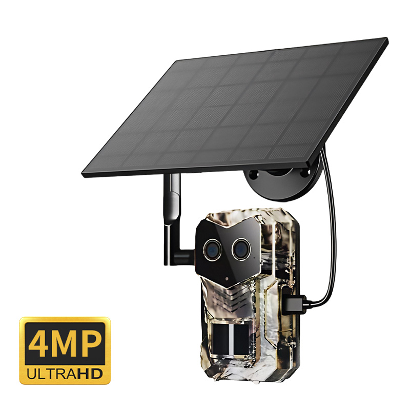 Hunting Outdoor Camera - 4MP 1440P Solarbetriebene Energiesparende 4G-Kamera Wildtier-Jagdkamera