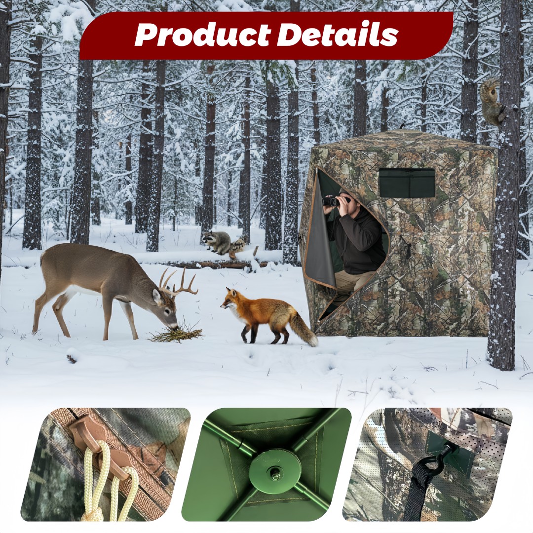Outdoor Hunting Blinds - Tarnfarbener Pop-Up Jagdstand mit Einfacher Montage,