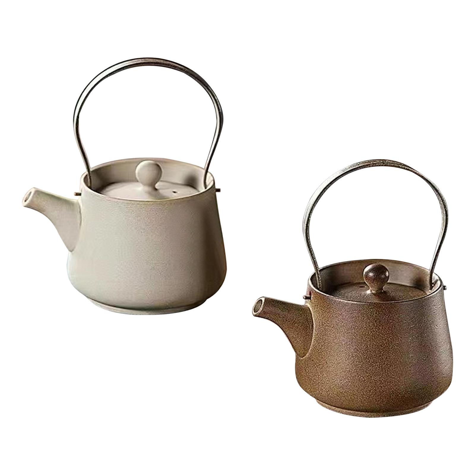 Outdoor Hunting Kitchen - 200 ml Keramik-Teekanne, Bauernhaus-Tee-Ei, Teekocher, Wasserkocher