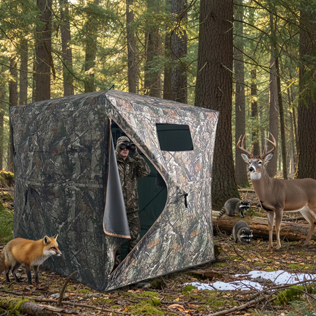 Hunting & Outdoor Supplies Carterton - Tarnfarbener Pop-Up Jagdstand mit einfacher Aufstellung,