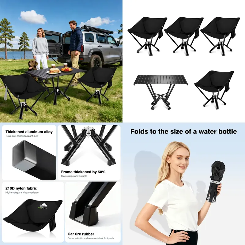 Hunting And Fishing Outdoor Chairs - Schwerer Aluminium-Klappstuhl, Übergroßer Tragbarer Campingstuhl für