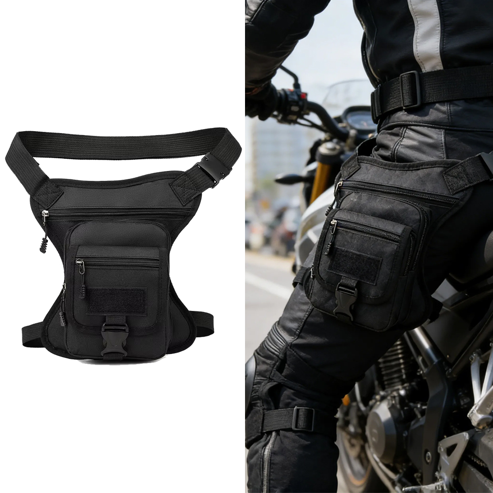 Tactical Belt Rigger - Motorrad-Beintasche, Oberschenkelgürtel-Tasche, Motorrad-Taktische Reisetasche, Handy-Geldbörse, Brusttasche,