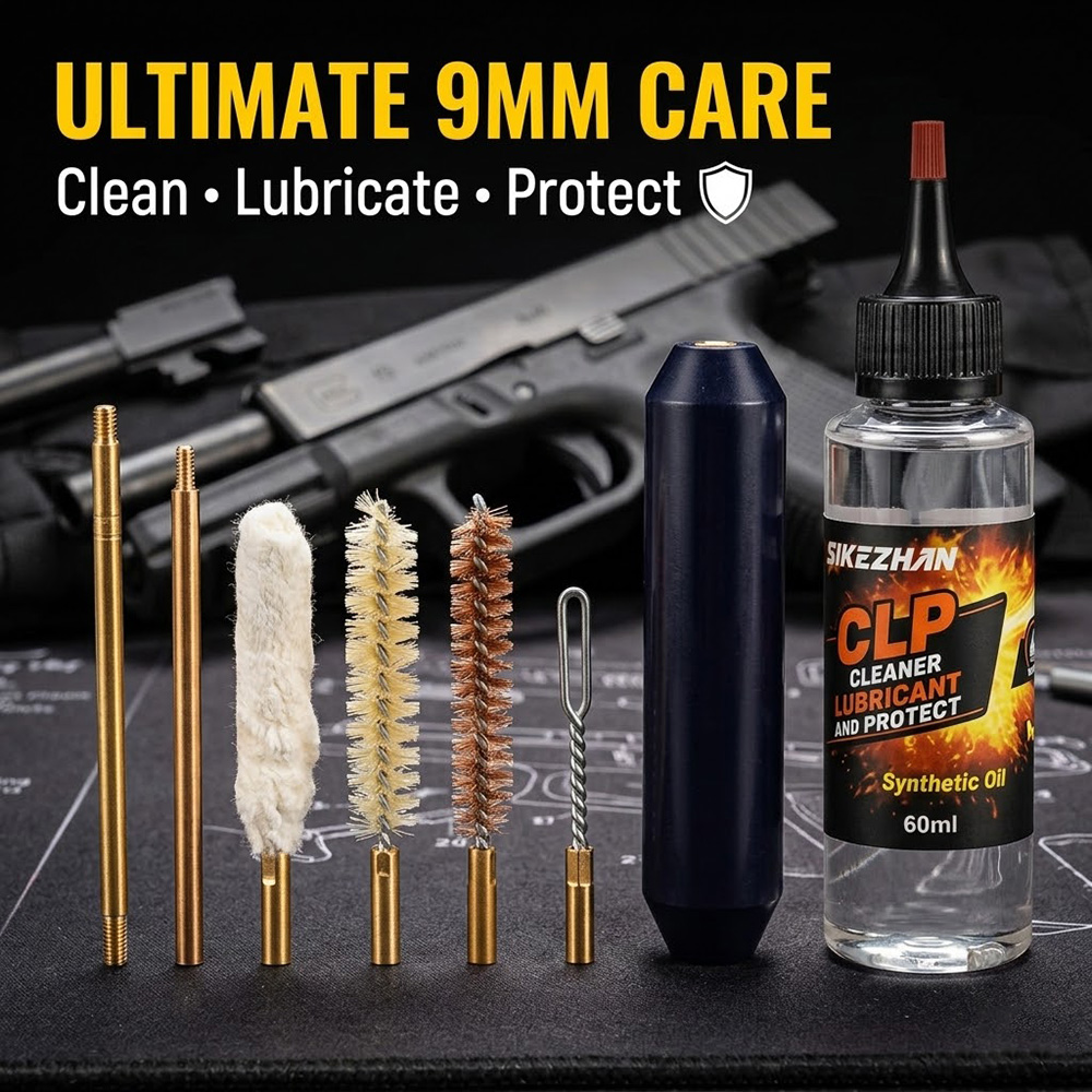 Gun Cleaning Rod - 9mm .38 .357 Kaliber Pistolen-Reinigungsset 8-teilig