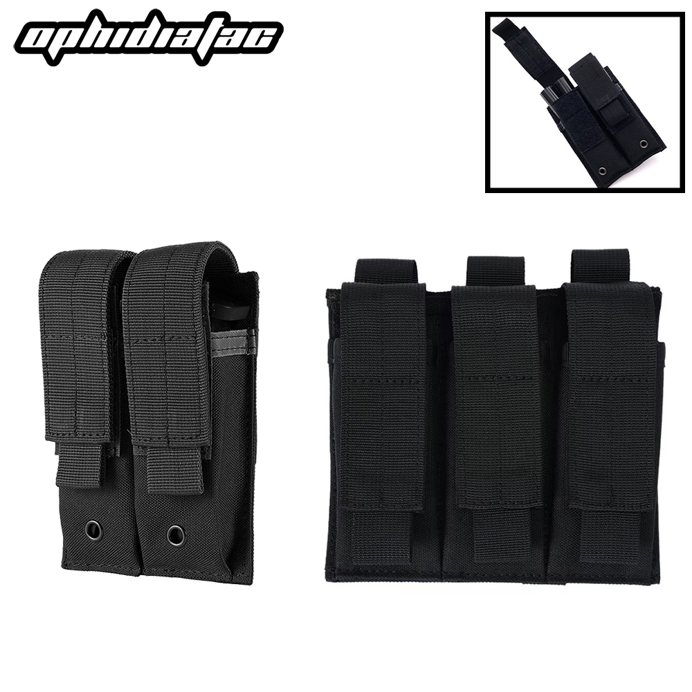 Outdoor Hunting Magazines - OPHIDIAN 9mm Magazintasche Einzel-Doppel-Magazintasche Outdoor Molle