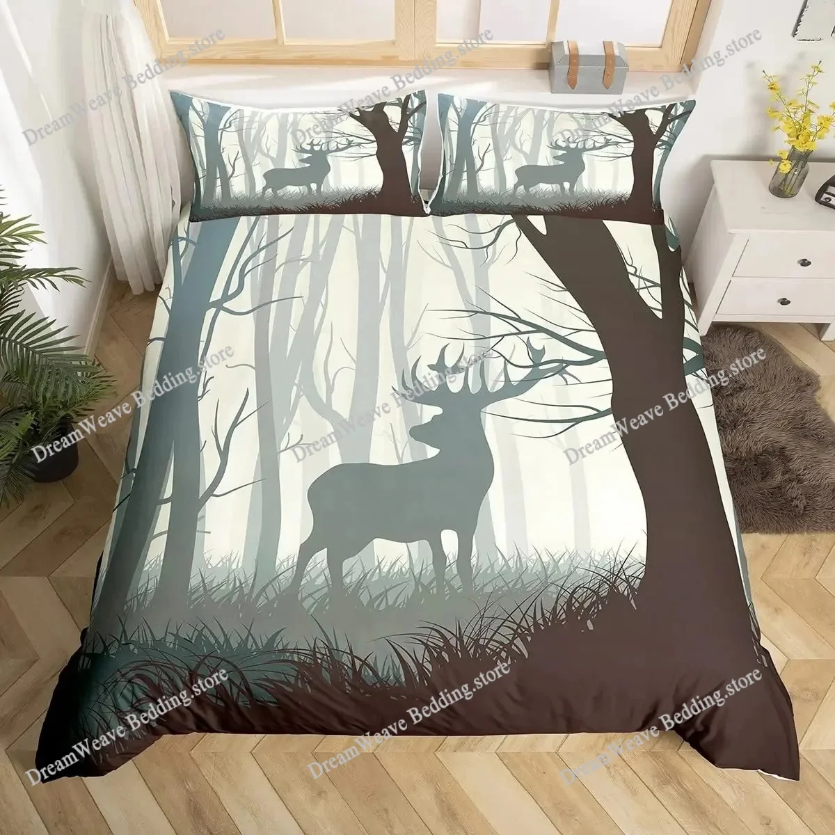 Hirsch-Elch-Bettbezug King Que – Hunting And Camping In Forest Bewertung und Preis