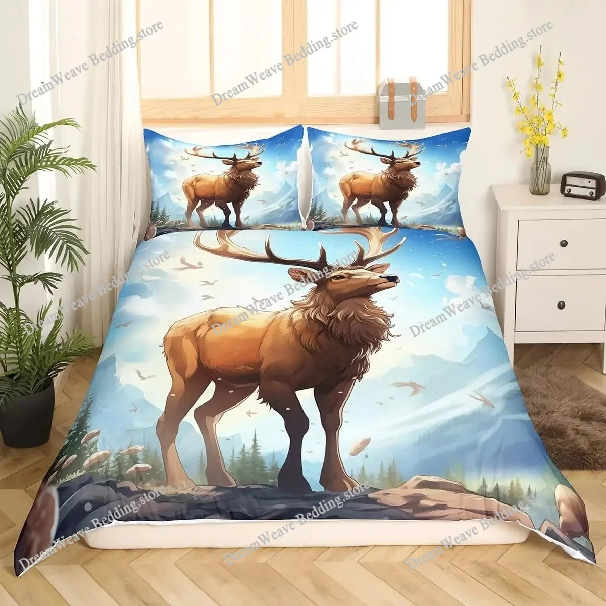 Hirsch-Elch-Bettbezug King Que – Hunting And Camping In Forest Bewertung und Preis