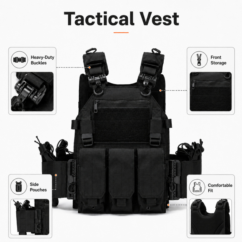 Taktische Weste aus Polyester  – Outdoor Hunting Magazines Bewertung und Preis