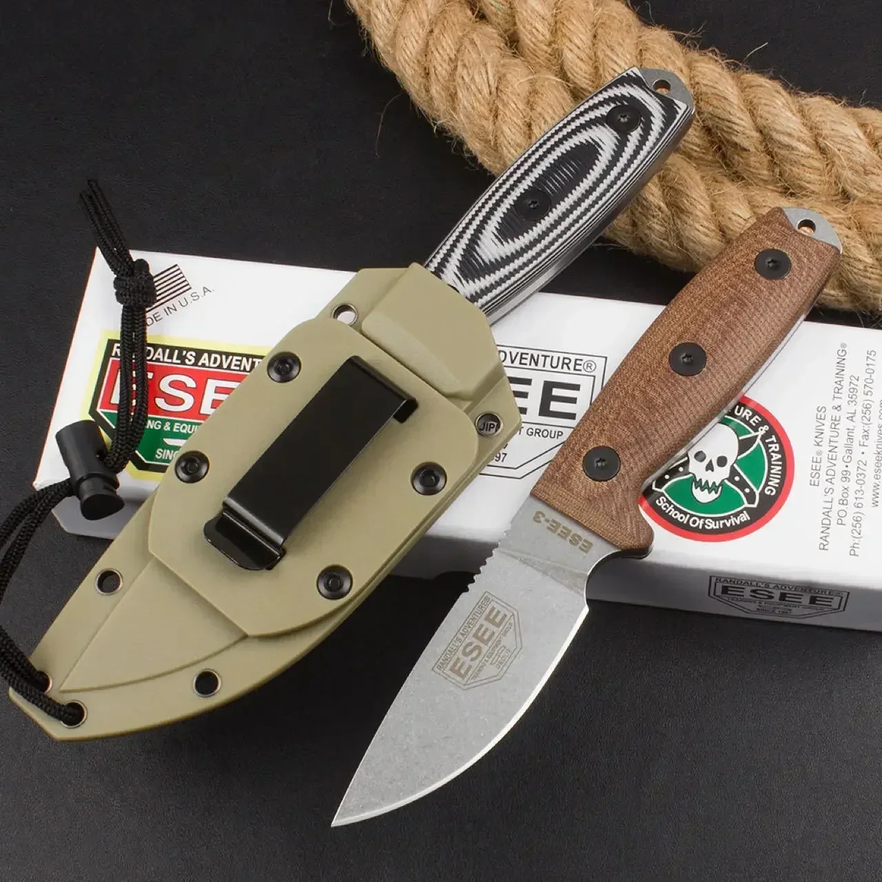 Feststehende Klinge ESEE-3 Row – Knife Hunting Fixed Blade Bewertung und Preis
